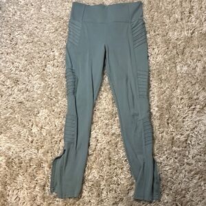 Athleta Women's Green Delaney Moto Tight Leggings M